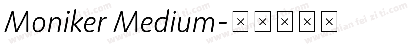 Moniker Medium字体转换
